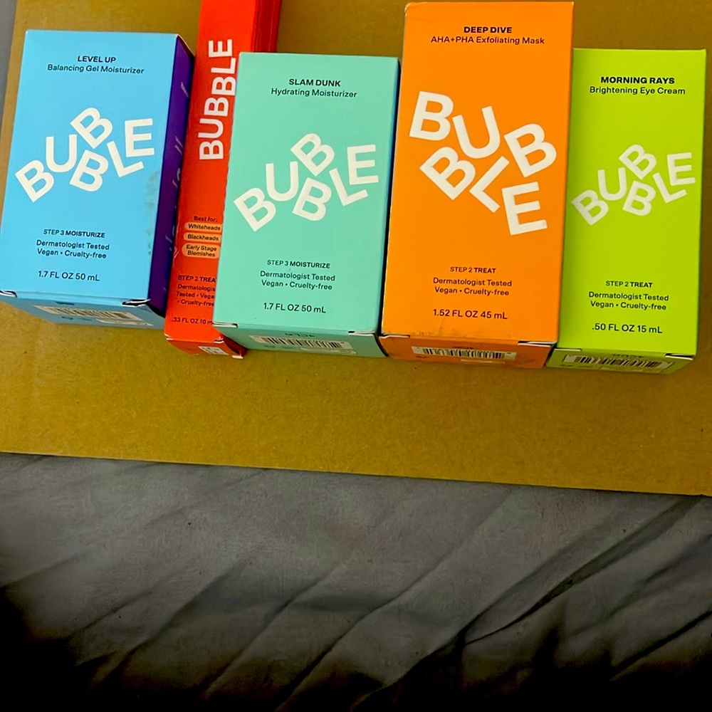 Bubble Skin Care all 5 items (NEW)